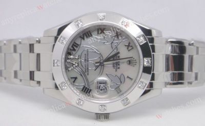 Rolex White Gold Masterpiece White MOP Face Lady Size